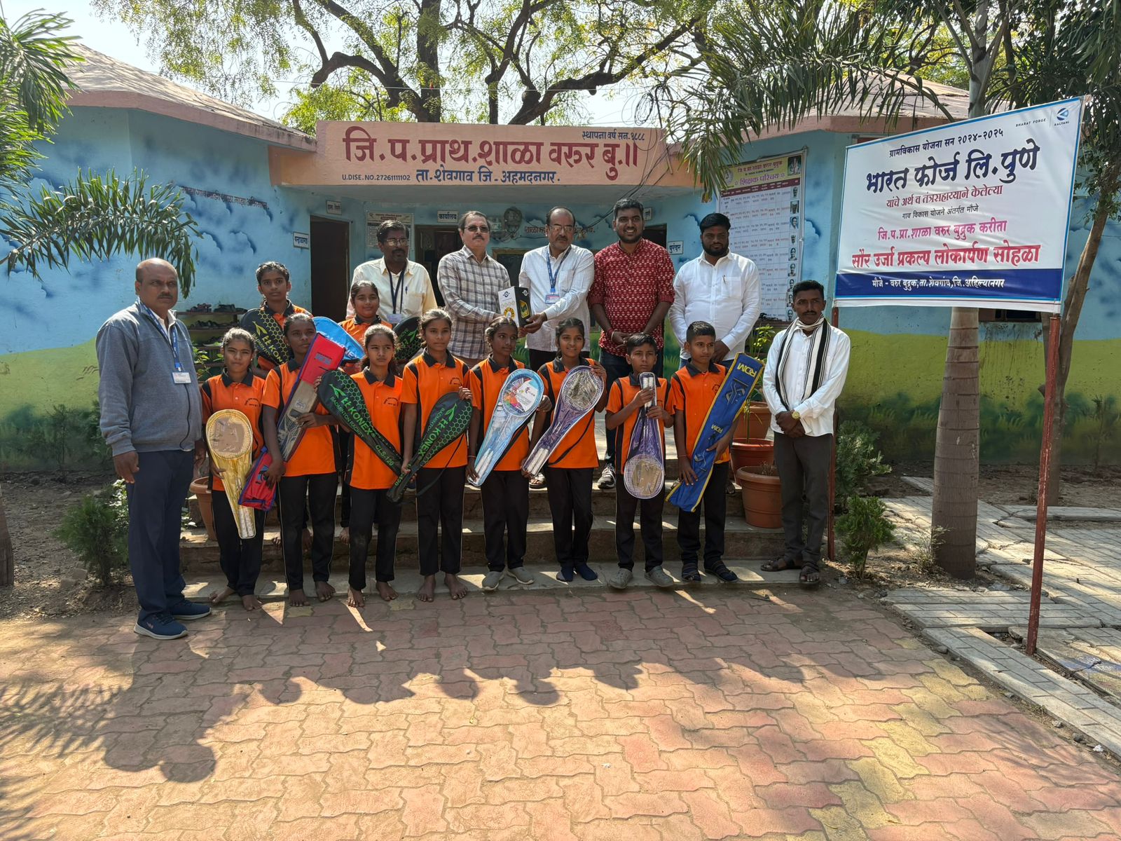 Sankalp Abhinav Bharat Foundation Supports Flood-Impacted School with Sports Equipment Donation